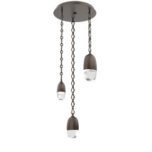 Hammerton CNB0079-03-FB-PC-CH1-L3 - Pebble Round 3pc Multi-Pendant with Chain