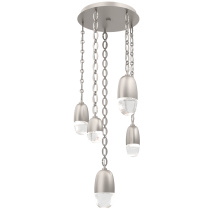 Hammerton CNB0079-05-BS-PC-CH2-L1 - Pebble Round 5pc Multi-Pendant with Chain
