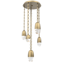 Hammerton CNB0079-05-GB-PC-CH2-L3 - Pebble Round 5pc Multi-Pendant with Chain