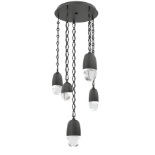 Hammerton CNB0079-05-MB-PC-CH1-L3 - Pebble Round 5pc Multi-Pendant with Chain