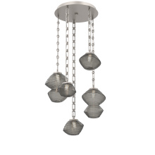 Hammerton CNB0089-05-BS-S-CH3-L3 - Mesa Round 5pc Multi-Pendant with Chain