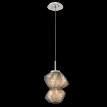 Hammerton LAB0089-01-BS-B-C01-L3 - Mesa Pendant-Beige Silver-Bronze Blown Glass