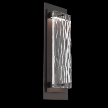 Hammerton ODB0090-01-SB-TT-L2 - Tabulo Outdoor Sconce (M)-Statuary Bronze-Tidal Cast Glass