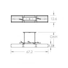 Hammerton PLB0032-0D-BS-SG-001-L1 - Ironwood Linear Suspension-0D-Metallic Beige Silver