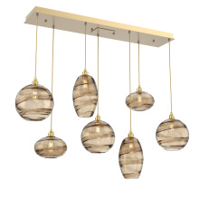 Hammerton PLB0048-07-GB-OB-C01-E2 - Misto Linear 7pc Multi-Pendant