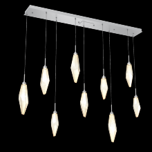 Hammerton PLB0050-09-CS-CA-C01-L1 - Rock Crystal Linear 9pc Multi-Pendant