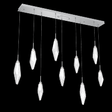 Hammerton PLB0050-09-CS-CC-C01-L3 - Rock Crystal Linear 9pc Multi-Pendant