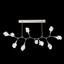 Hammerton PLB0059-BC-BS-BC-001-L3 - Blossom 10pc Branch-Beige Silver-Blossom Clear Blown Glass