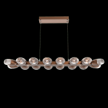 Hammerton PLB0079-48-BB-PC-CA1-L3 - Pebble Linear Suspension 48" Small Glass-Burnished Bronze-Pebble Clear