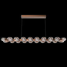 Hammerton PLB0079-60-BB-PC-CA1-L3 - Pebble Linear Suspension 60" Small Glass-Burnished Bronze-Pebble Clear