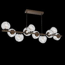 Hammerton PLB0086-T0-FB-GC-001-L1 - Luna 10pc Twisted Branch-Flat Bronze-Geo Inner - Clear Outer-Threaded Rod Suspension-LED 2700K