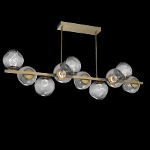 Hammerton PLB0086-T0-GB-FS-001-L1 - Luna 10pc Twisted Branch-Gilded Brass-Floret Inner - Smoke Outer-Threaded Rod Suspension-LED 2700K