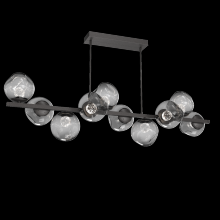 Hammerton PLB0086-T0-GP-FS-001-L3 - Luna 10pc Twisted Branch-Graphite-Floret Inner - Smoke Outer-Threaded Rod Suspension-LED 3000K