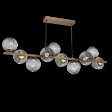 Hammerton PLB0086-T0-NB-GS-001-L3 - Luna 10pc Twisted Branch-Novel Brass-Geo Inner - Smoke Outer-Threaded Rod Suspension-LED 3000K