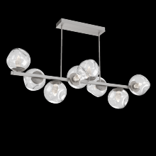 Hammerton PLB0086-T8-BS-GC-001-L1 - Luna 8pc Twisted Branch-Beige Silver-Geo Inner - Clear Outer-Threaded Rod Suspension-LED 2700K