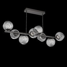 Hammerton PLB0086-T8-GP-FS-001-L1 - Luna 8pc Twisted Branch-Graphite-Floret Inner - Smoke Outer-Threaded Rod Suspension-LED 2700K