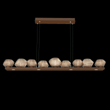 Hammerton PLB0089-0C-BB-B-CA1-L3 - Mesa 59" Linear Suspension-Burnished Bronze-Bronze Blown Glass