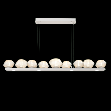 Hammerton PLB0089-0C-BS-A-CA1-L3 - Mesa 59" Linear Suspension-Beige Silver-Amber Blown Glass