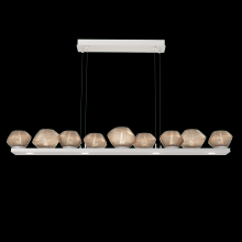 Hammerton PLB0089-0C-BS-B-CA1-L3 - Mesa 59" Linear Suspension-Beige Silver-Bronze Blown Glass