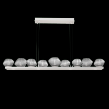 Hammerton PLB0089-0C-BS-S-CA1-L3 - Mesa 59" Linear Suspension-Beige Silver-Smoke Blown Glass