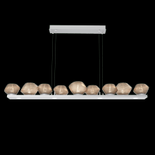 Hammerton PLB0089-0C-CS-B-CA1-L3 - Mesa 59" Linear Suspension-Classic Silver-Bronze Blown Glass