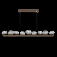 Hammerton PLB0089-0C-FB-S-CA1-L3 - Mesa 59" Linear Suspension-Flat Bronze-Smoke Blown Glass