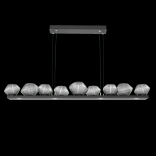 Hammerton PLB0089-0C-MB-S-CA1-L3 - Mesa 59" Linear Suspension-Matte Black-Smoke Blown Glass