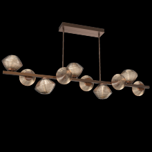 Hammerton PLB0089-T0-BB-B-001-L1 - Mesa 10pc Twisted Branch-Burnished Bronze-Bronze Blown Glass-Threaded Rod Suspension-LED 2700K