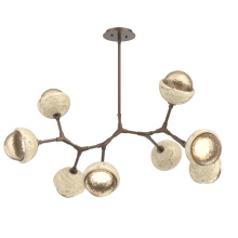 Hammerton PLB0093-BB-BB-A-001-L3-TR - Cabochon Linear Suspension Light Billiard Light Burnished Bronze