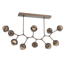 Hammerton PLB0093-BC-BB-B-001-L1-MS - Cabochon Linear Suspension Light Billiard Light Burnished Bronze