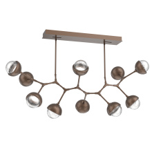 Hammerton PLB0093-BC-BB-C-001-L1-MS - Cabochon Linear Suspension Light Billiard Light Burnished Bronze