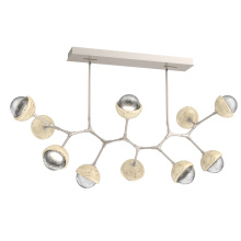 Hammerton PLB0093-BC-BS-C-001-L1-TR - Cabochon Linear Suspension Light Billiard Light Beige Silver