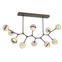 Hammerton PLB0093-BC-FB-A-001-L1-TR - Cabochon Linear Suspension Light Billiard Light Flat Bronze