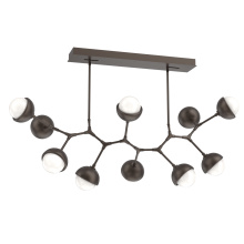 Hammerton PLB0093-BC-FB-WL-001-L3-MS - Cabochon Linear Suspension Light Billiard Light Flat Bronze