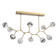 Hammerton PLB0093-BC-GB-S-001-L1-WM - Cabochon Linear Suspension Light Billiard Light Gilded Brass