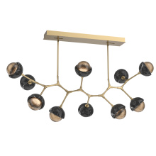Hammerton PLB0093-BC-NB-B-001-L1-BM - Cabochon Linear Suspension Light Billiard Light Novel Brass
