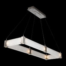 Hammerton PLB0042-R1-BS-CG-CA1-L1 - Parallel Rectangular Chandelier - 48-Metallic Beige Silver