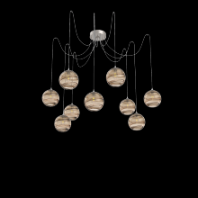 Hammerton SCB0047-09-BS-OB-C01-E2 - Terra Round 9pc Swag Multi-Pendant