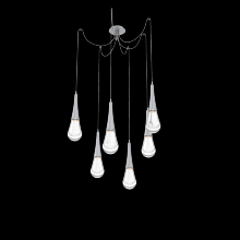 Hammerton SCB0078-06-CS-C-C01-L3 - Raindrop Round 6pc Swag Multi-Pendant