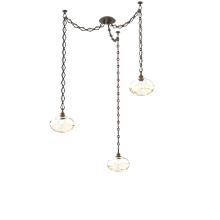 Hammerton SNB0036-03-FB-OA-CH1-E2 - Coppa Multi Light Pendant Multi Port Canopy Flat Bronze