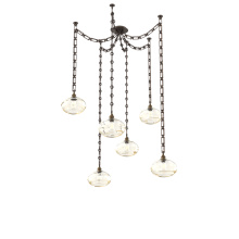 Hammerton SNB0036-06-FB-OA-CH3-E2 - Coppa Multi Light Pendant Multi Port Canopy Flat Bronze