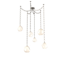 Hammerton SNB0039-06-BS-A-CH2-L1 - Gem Multi Light Pendant Multi Port Canopy Beige Silver