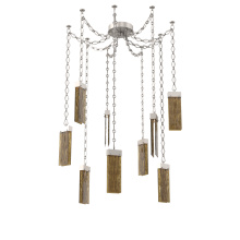 Hammerton SNB0042-09-BS-BG-CH1-L3 - Parallel Multi Light Pendant Multi Port Canopy Beige Silver