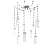 Hammerton SNB0042-09-BS-CR-CH3-L3 - Parallel Multi Light Pendant Multi Port Canopy Beige Silver
