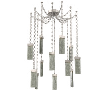 Hammerton SNB0042-12-BS-SG-CH2-L3 - Parallel Multi Light Pendant Multi Port Canopy Beige Silver