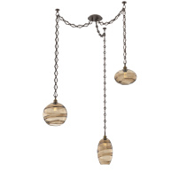Hammerton SNB0048-03-FB-OB-CH1-E2 - Misto Multi Light Pendant Multi Port Canopy Flat Bronze