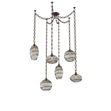Hammerton SNB0048-06-FB-OS-CH1-E2 - Misto Multi Light Pendant Multi Port Canopy Flat Bronze
