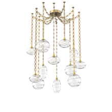Hammerton SNB0048-12-GB-OC-CH2-E2 - Misto Multi Light Pendant Multi Port Canopy Gilded Brass