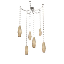 Hammerton SNB0049-06-BS-RB-CH2-L3 - Aalto Multi Light Pendant Multi Port Canopy Beige Silver