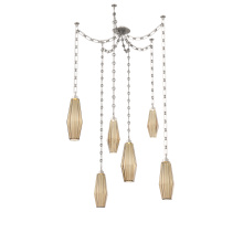 Hammerton SNB0049-06-BS-RB-CH3-L3 - Aalto Multi Light Pendant Multi Port Canopy Beige Silver
